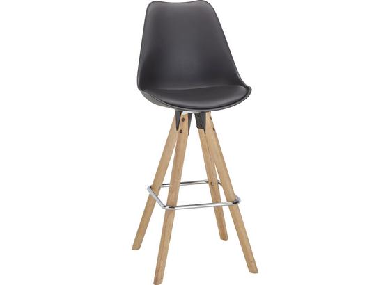 Barová Stolička Durham - hnedá/čierna, Moderný, kov/drevo (48,5/111,5/55cm) Barová Stolička Durham - hnedá/čierna, Moderný, kov/drevo (48,5/111,5/55cm)