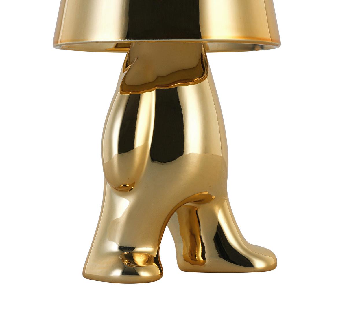 DEKORAČNÉ LED SVIETIDLO FESCH - zlatá, Modern, kov/plast (10/10/18cm) - Mömax