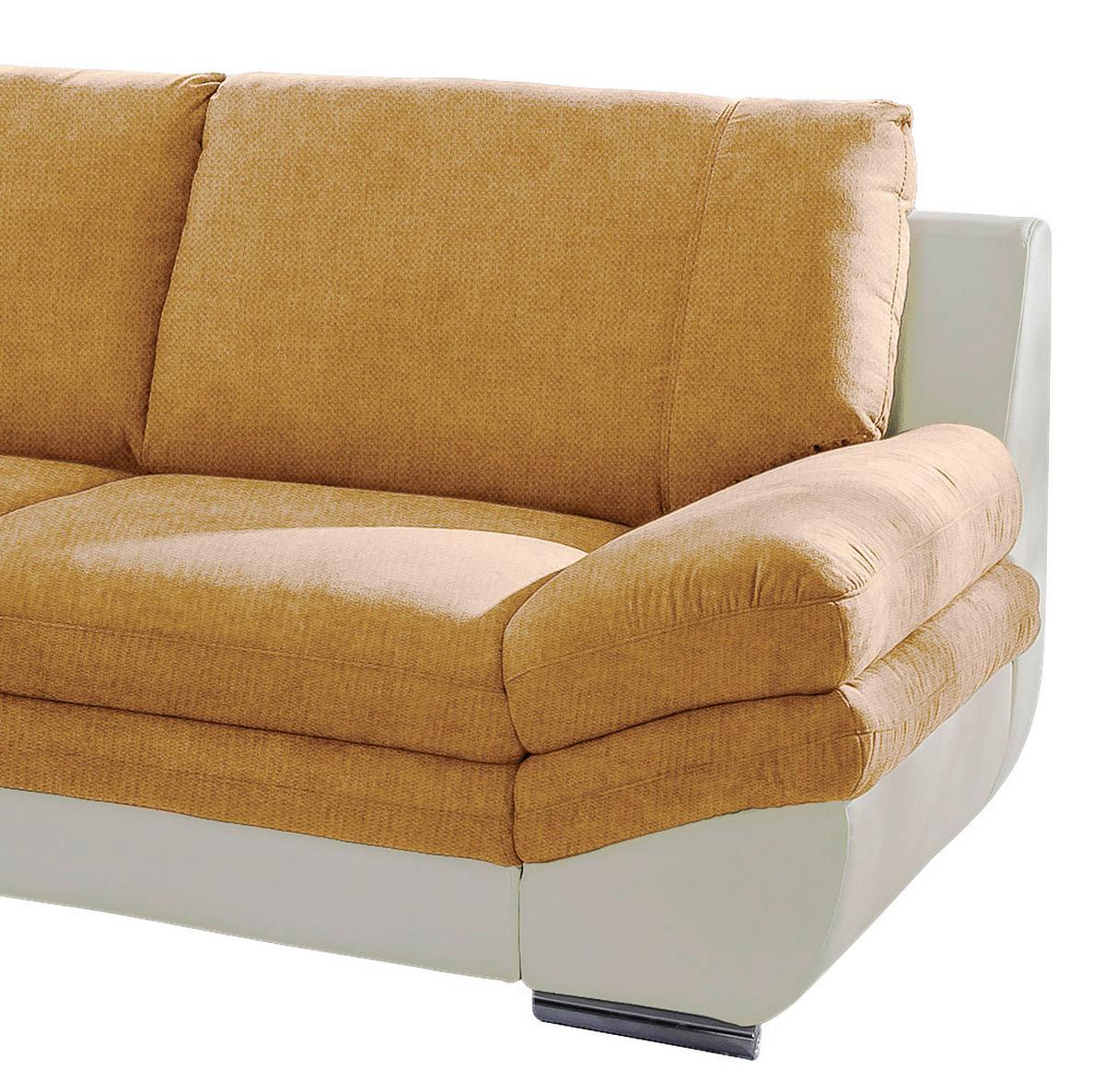 Wohnlandschaft In L-form Nardo 221x264 Cm - Chromfarben/Dunkelgelb, MODERN, Textil (221/264cm) - MID.YOU