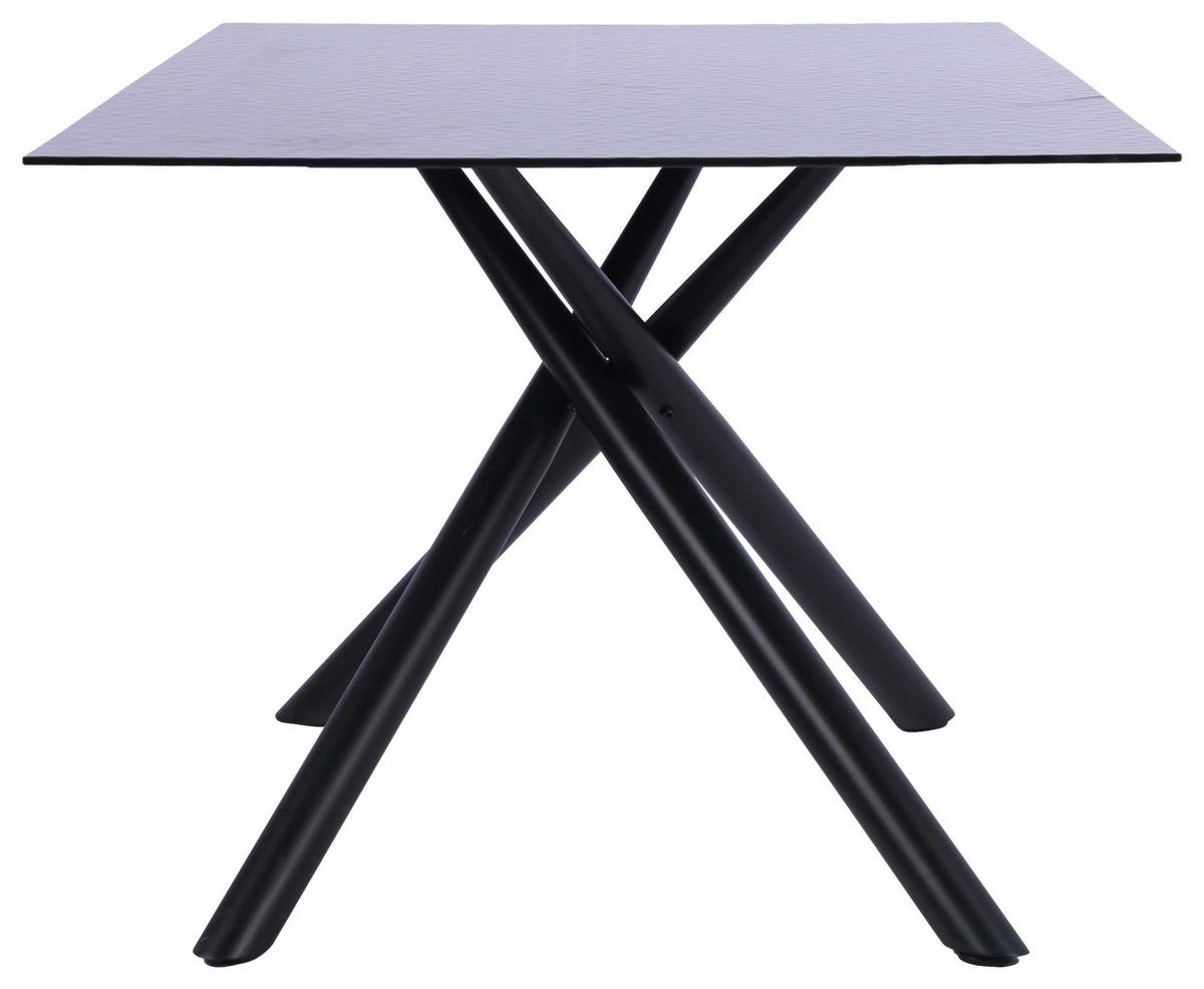 Jedálenský stôl čierne BUBBLE sklo 150 - čierna, Lifestyle, kov/sklo (150/76/90cm) - Mömax