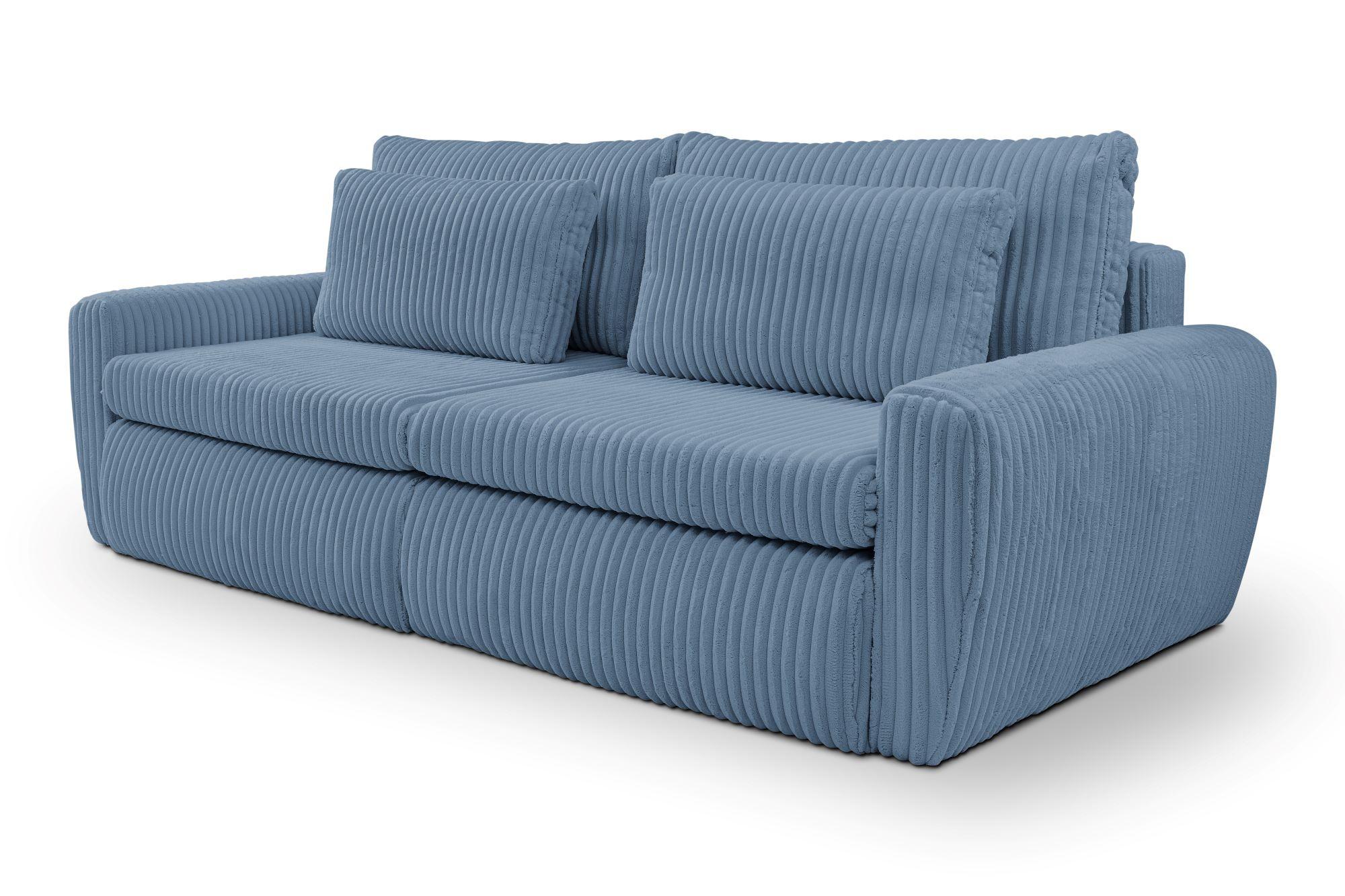 Schlafsofa Mevi Blau B: 240 Cm - Blau, MODERN (240/72-90/120cm) - Premium Living