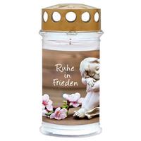 Grabkerze Engel - Goldfarben/Weiß, KONVENTIONELL (7,7/18/7,7cm)