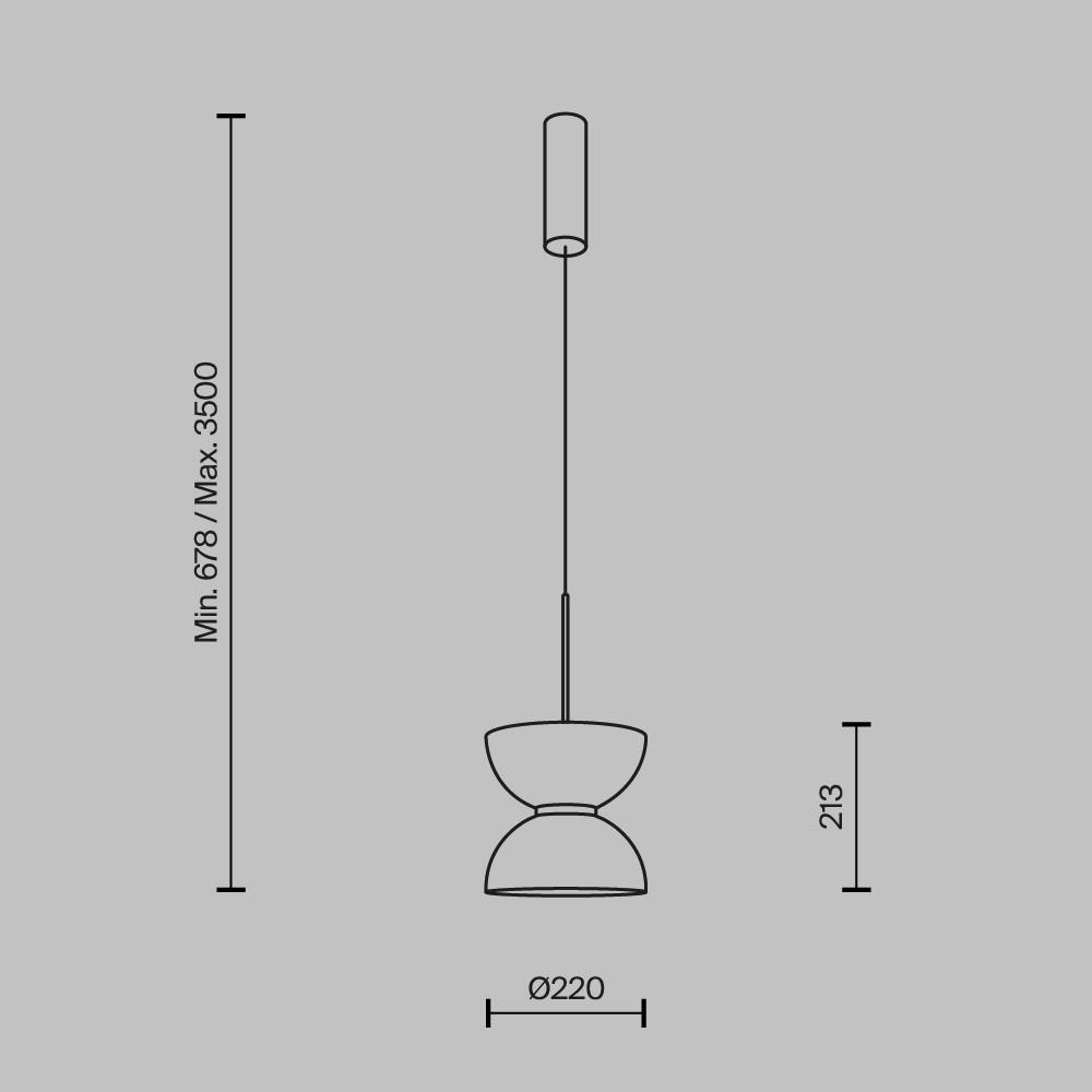 Pendelleuchte Kyoto - Weiß, MODERN, Metall (22/67,8cm) - MAYTONI