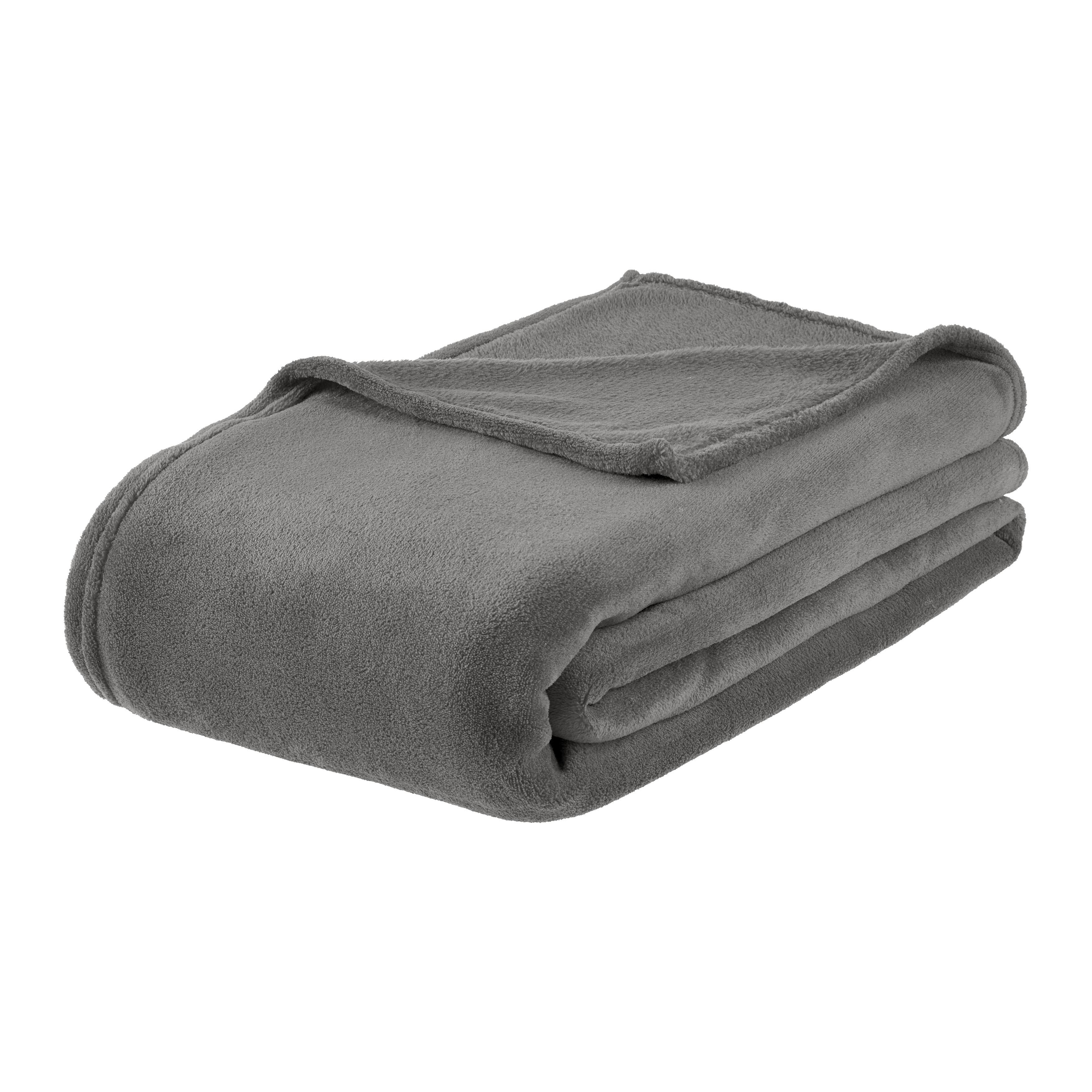 MĚKKÁ DEKA LUKAS XL - antracitová, textil (180/200cm) - Mömax