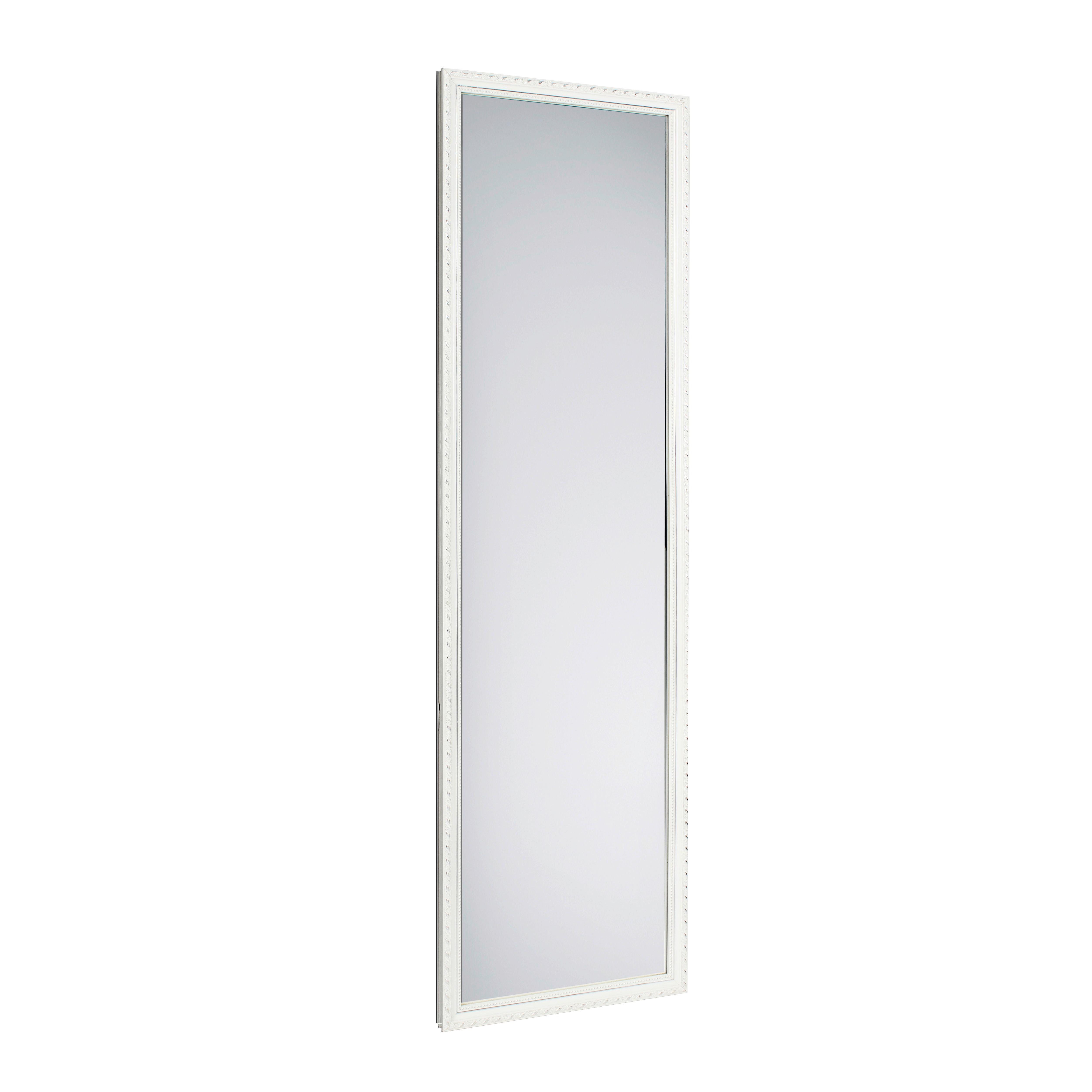 ZRCADLO LORELEY - bílá, Lifestyle, dřevo/sklo (35/125cm) - Mömax