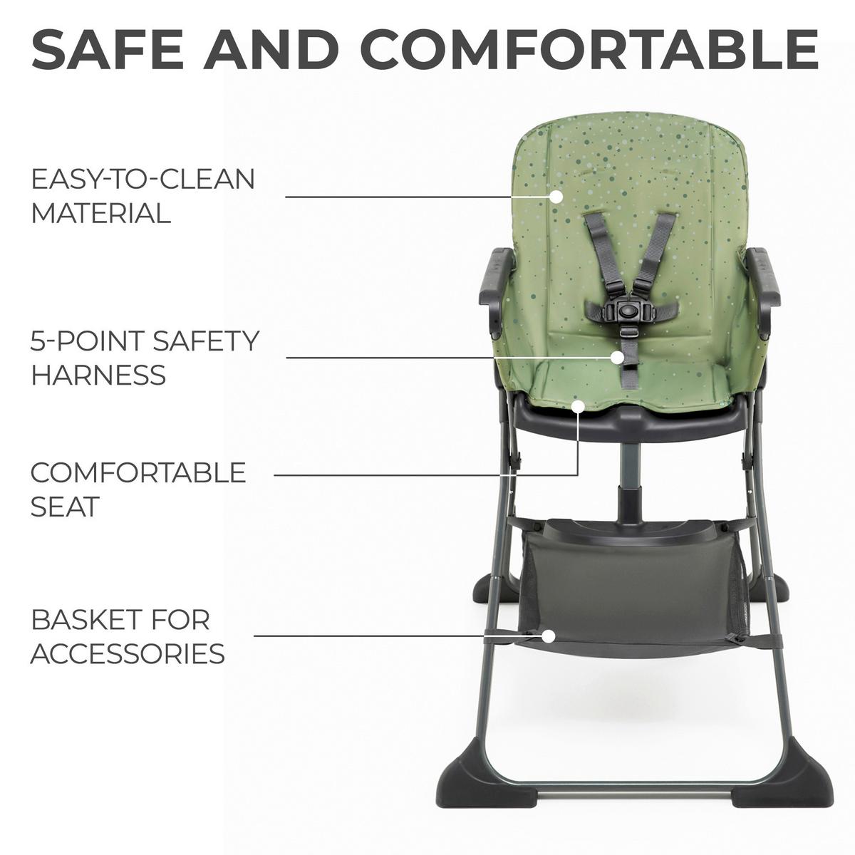 Hochstuhl Foldee Grün, B/H/T: 58x93x75cm - Grün, Basics, Kunststoff/Metall (58/93/75cm) - Kinderkraft