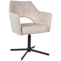 STOLIČKA S PODRÚČKAMI VALLETTA - čierna/krémová, Konventionell, kov/textil (64/85/61cm) - Best Price