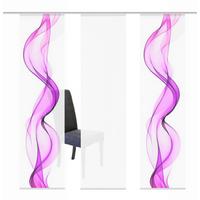 Flächenvorhang Edmonton Beere B: 3x60 cm - Beere, Design, Textil (3x60/245cm)