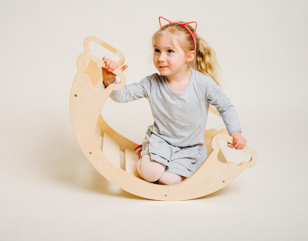Wippe The Sway Rainbow - Naturfarben, Basics, Holz (40/75/37cm)