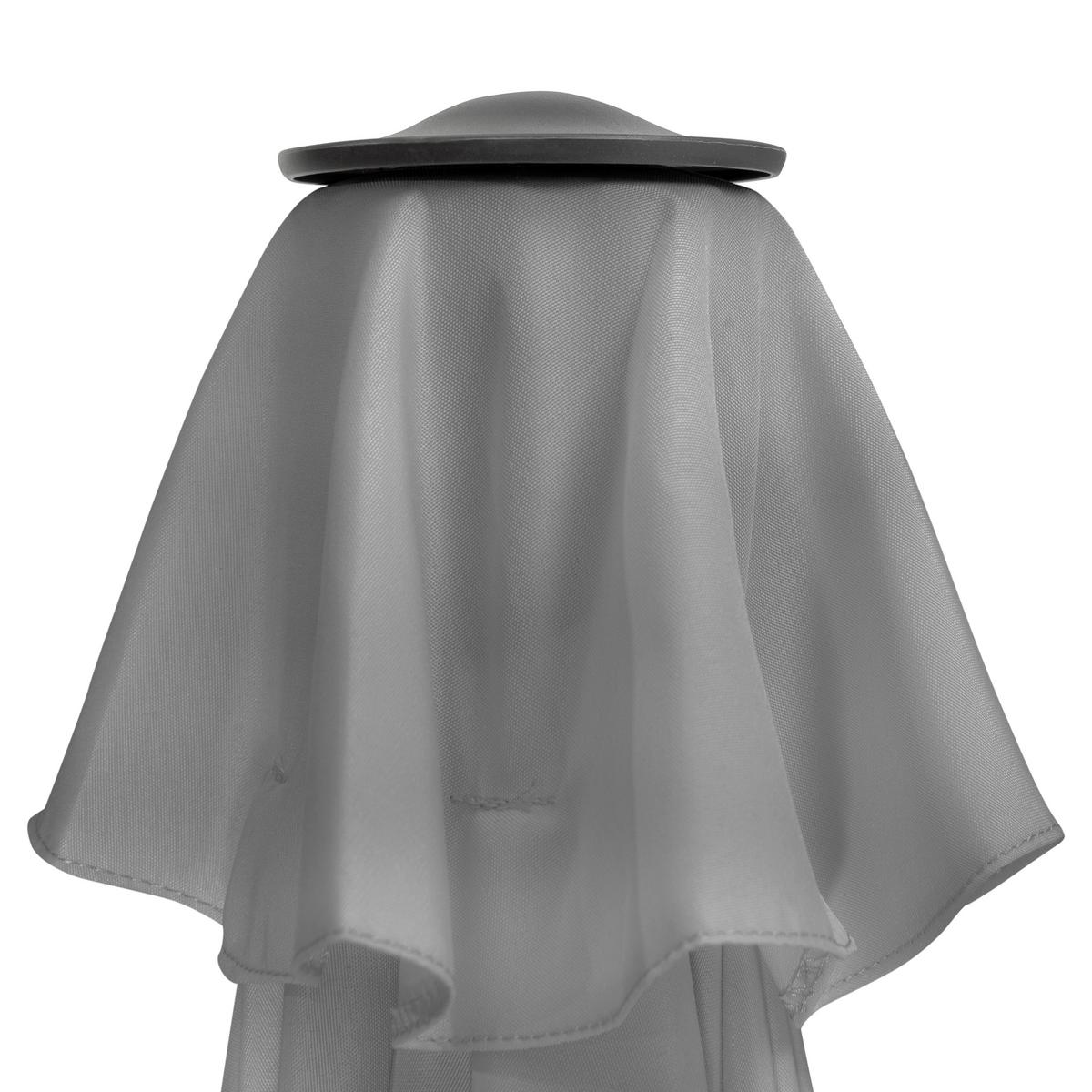 Sonnenschirm Doppler Dm: 182 Cm H: 210 Cm Hellgrau - Anthrazit/Hellgrau, Basics, Textil/Metall (182/210cm) - Doppler