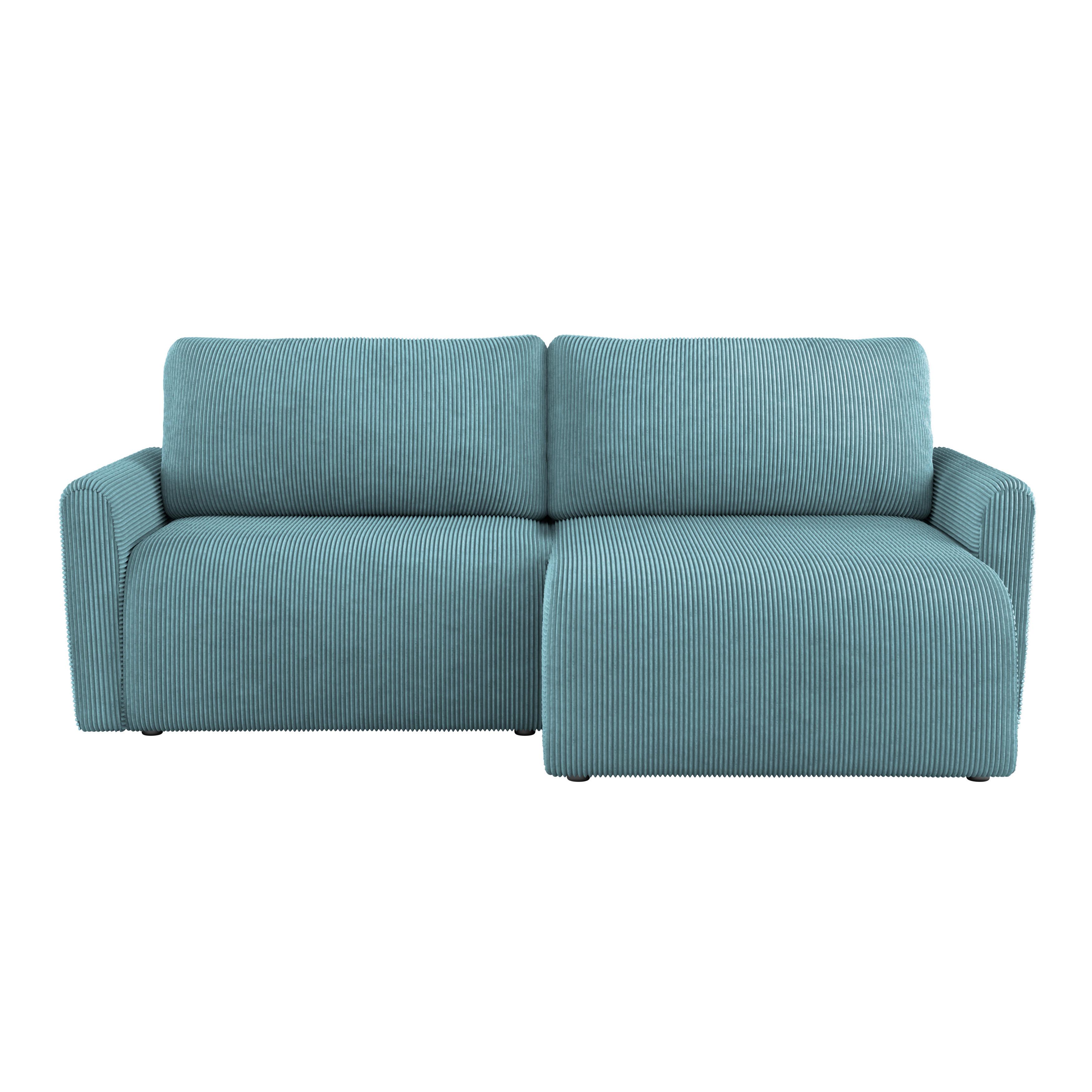 Ecksofa mit Schlaffunktion Josh Blau 229x146 cm - Blau, Trend, Textil (229/146cm)