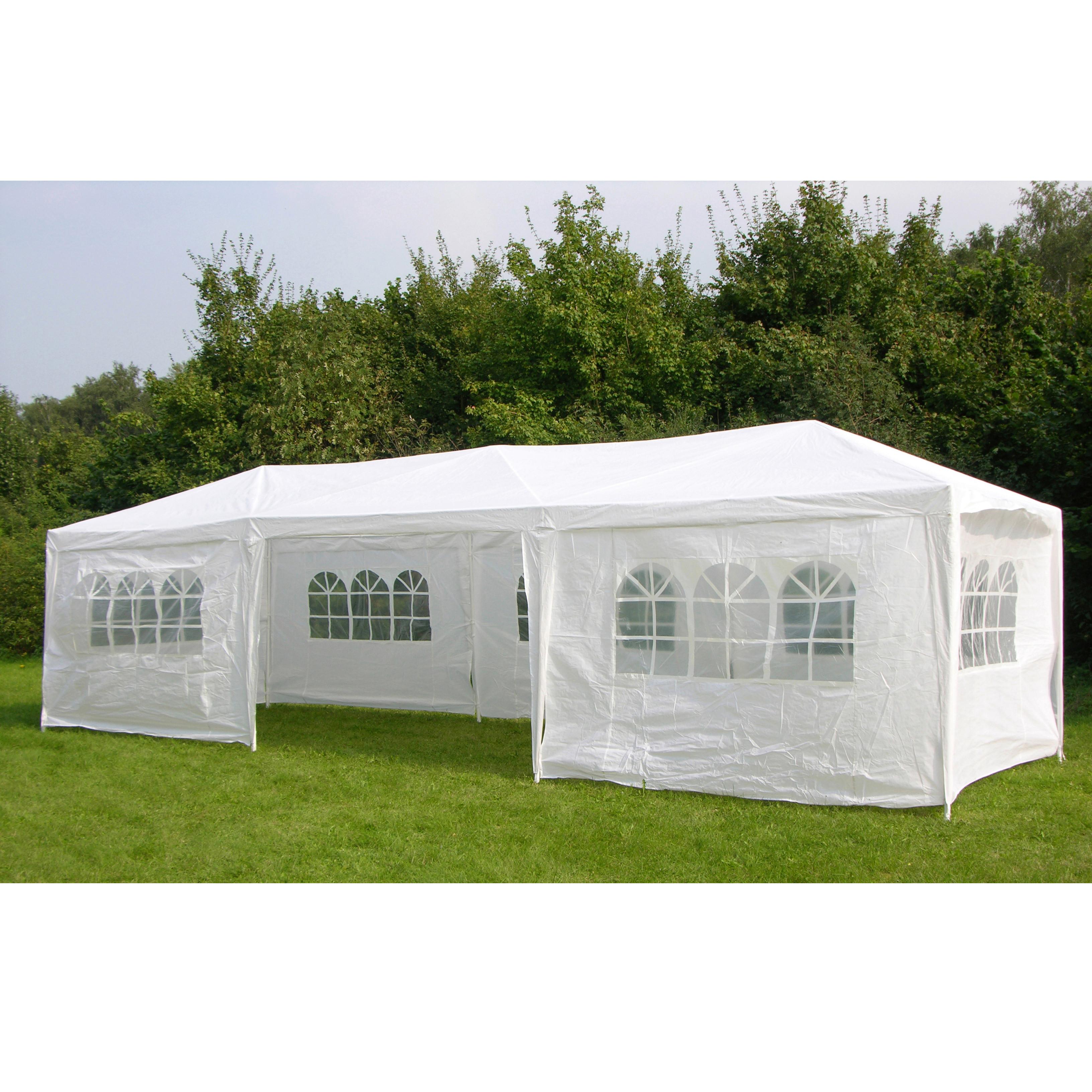 Pavillon Weiß 3x9 Meter - Weiß, Basics, Kunststoff/Metall (900/300cm)