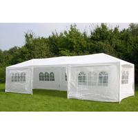 Pavillon Weiß 3x9 Meter - Weiß, Basics, Kunststoff/Metall (900/300cm)