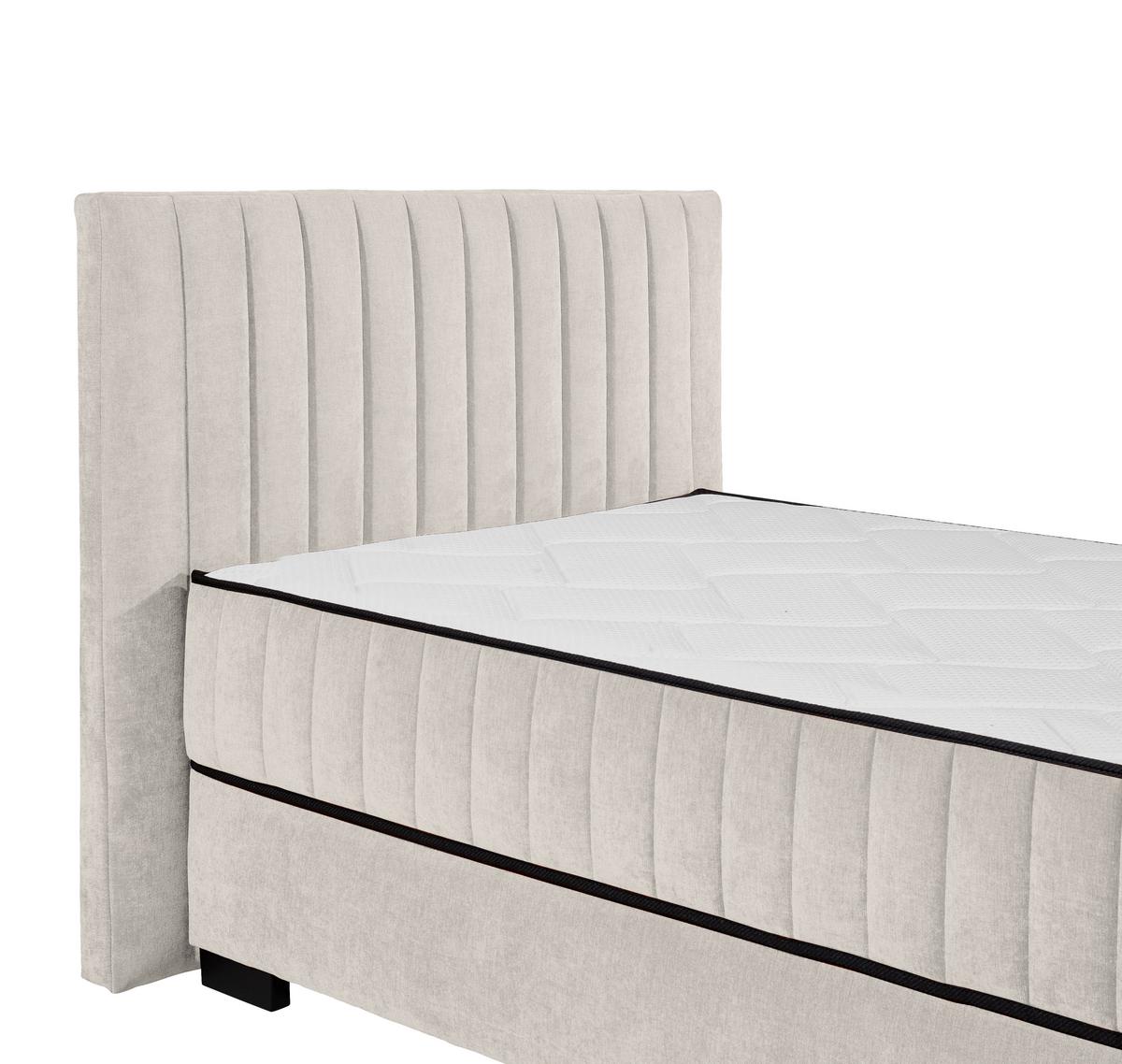 Boxbett Nagol C - Beige/Schwarz, MODERN, Holzwerkstoff/Textil (120/200cm) - MID.YOU