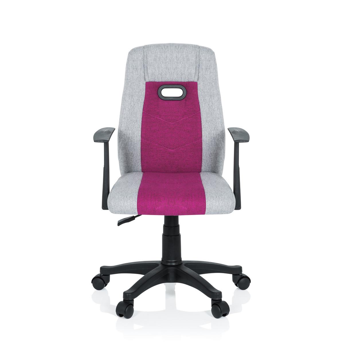 Jugenddrehstuhl Kiddy Extra Pink/grau - Pink/Schwarz, Basics, Kunststoff (55/95-105/45cm) - MID.YOU