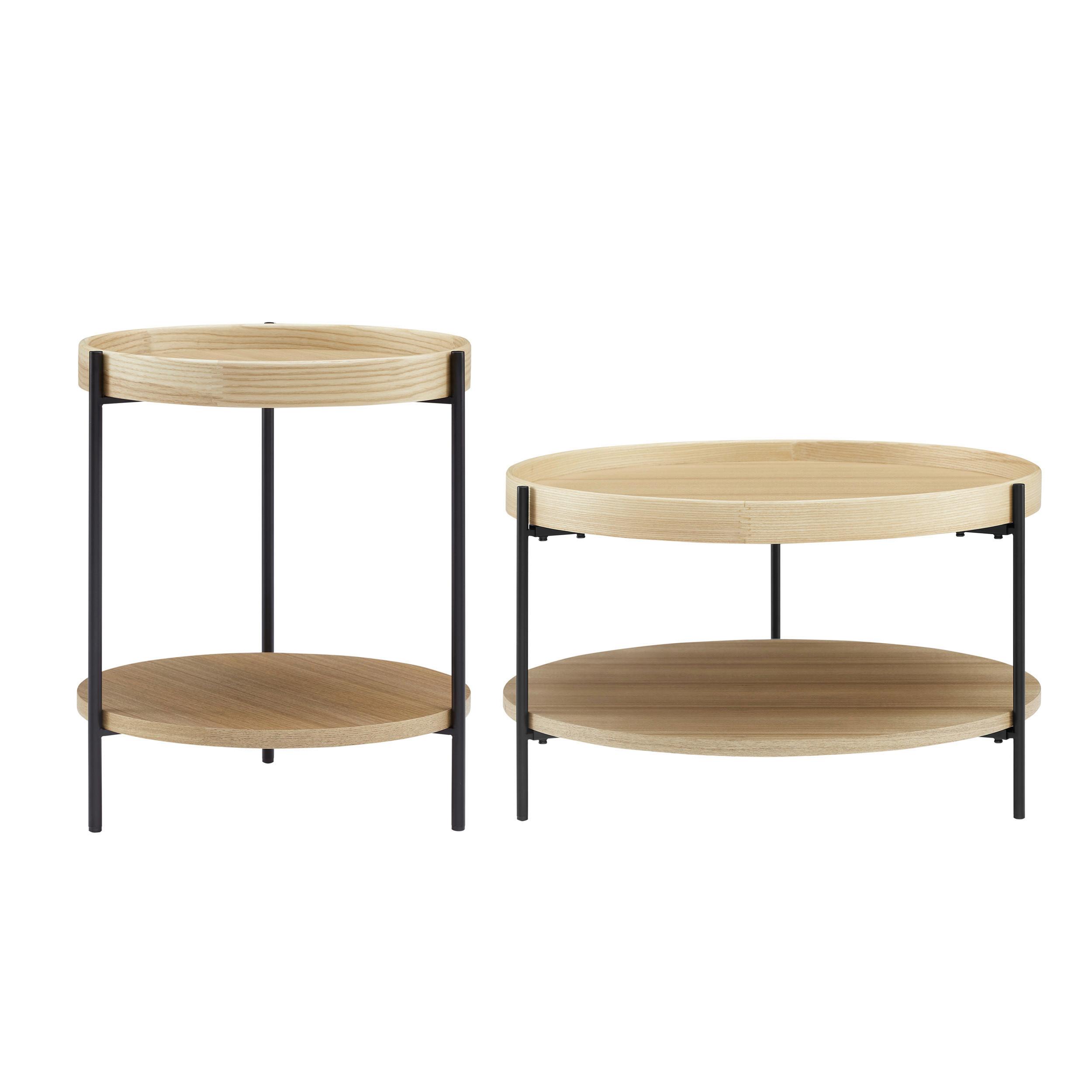 Couchtischset 2-teilig Eichefarben