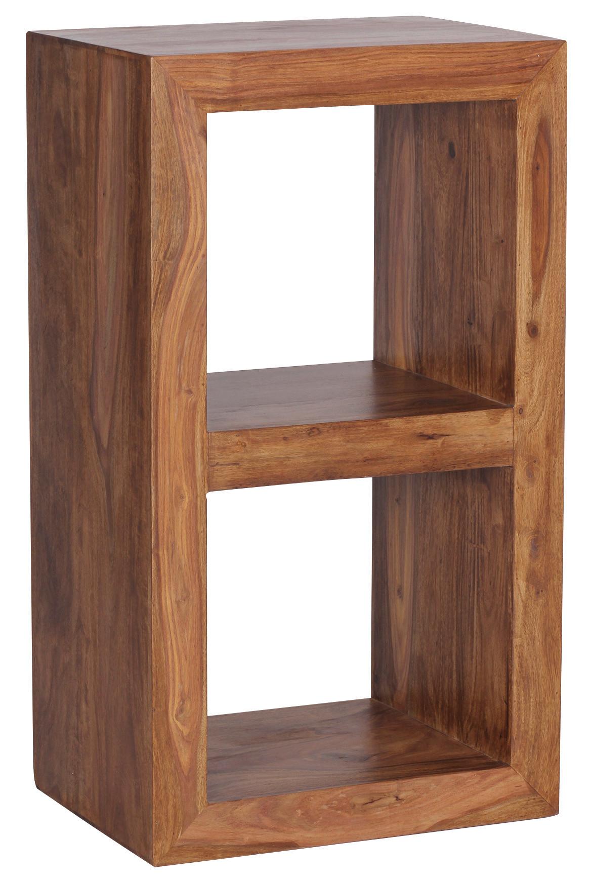 Standregal Massivholz Mumbai B 50cm, Sheesham - Sheeshamfarben, MODERN, Holz (50/88/35cm) - MID.YOU