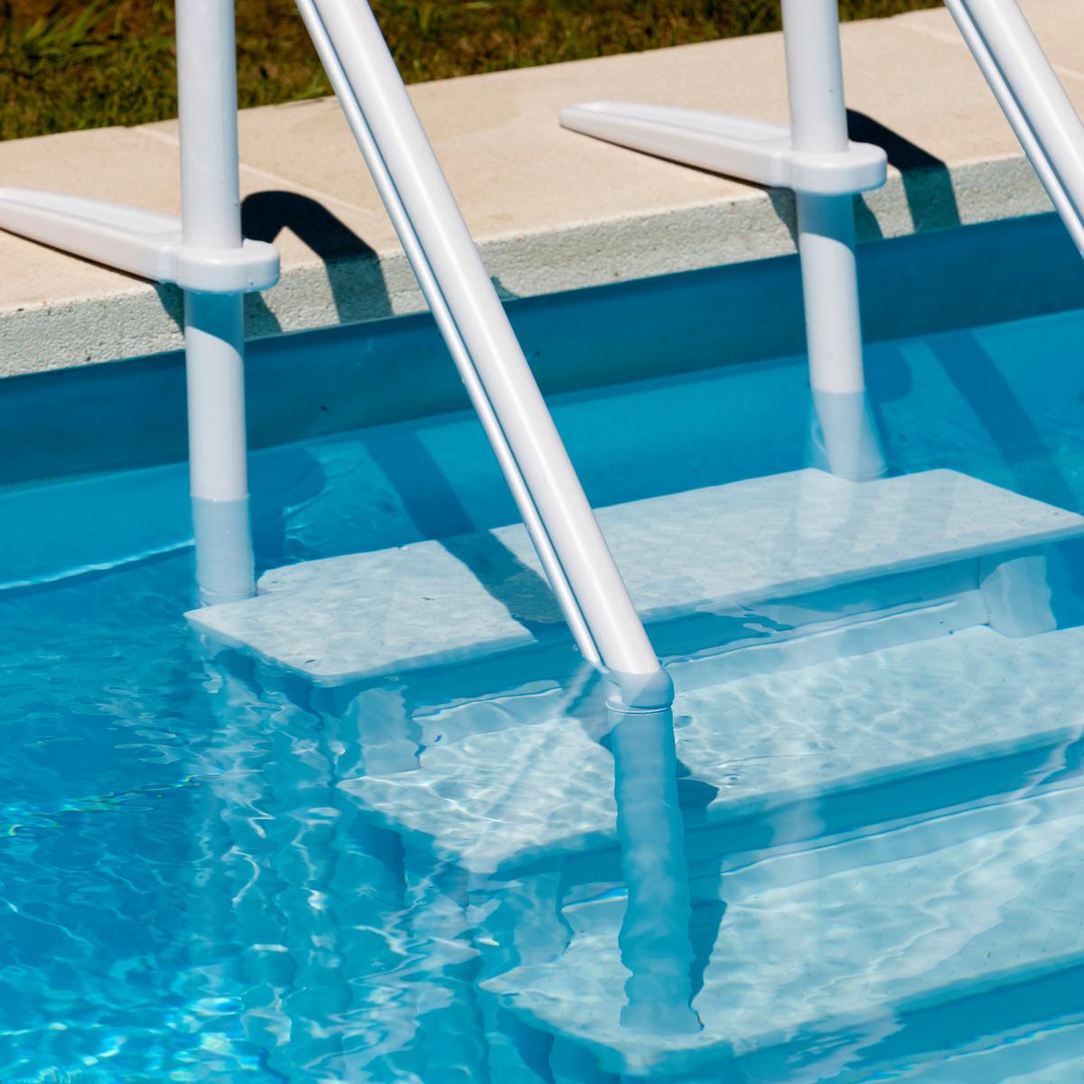 Poolleiter Leiter - Weiß, KONVENTIONELL, Kunststoff (92/206/80cm) - Gre
