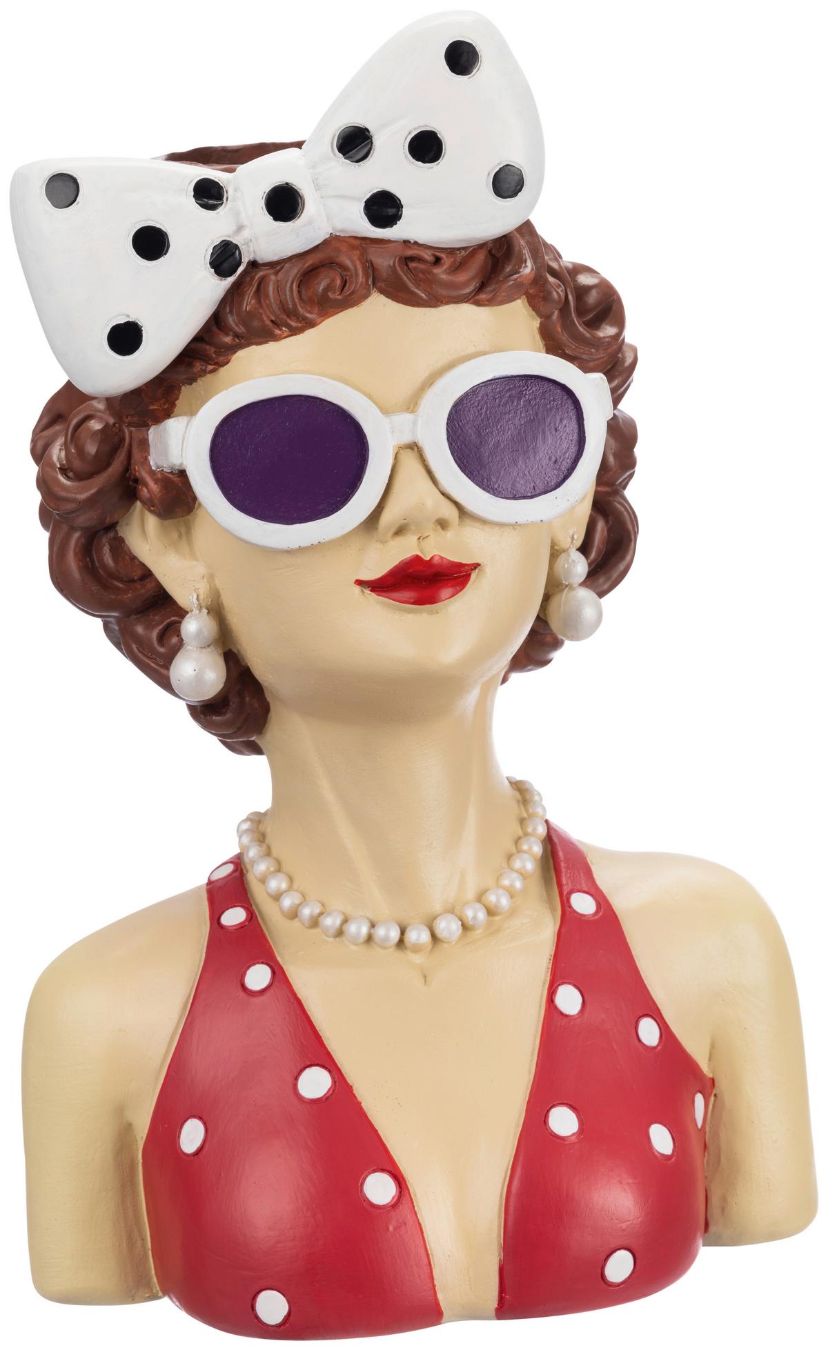 Dekovase Marry -Paz- - Rotbraun/Gelb, KONVENTIONELL, Kunststoff (16.5/12/27cm) - Luca Bessoni