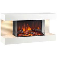 Elektrokamin Liz - Weiß, Basics, Glas/Metall (82,0/41,8/21,7cm)