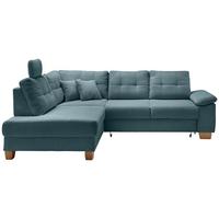 Ecksofa Brizzini Petrol S: 206x274 Cm - Petrol/Naturfarben, MODERN, Textil (206/274cm) - Livetastic