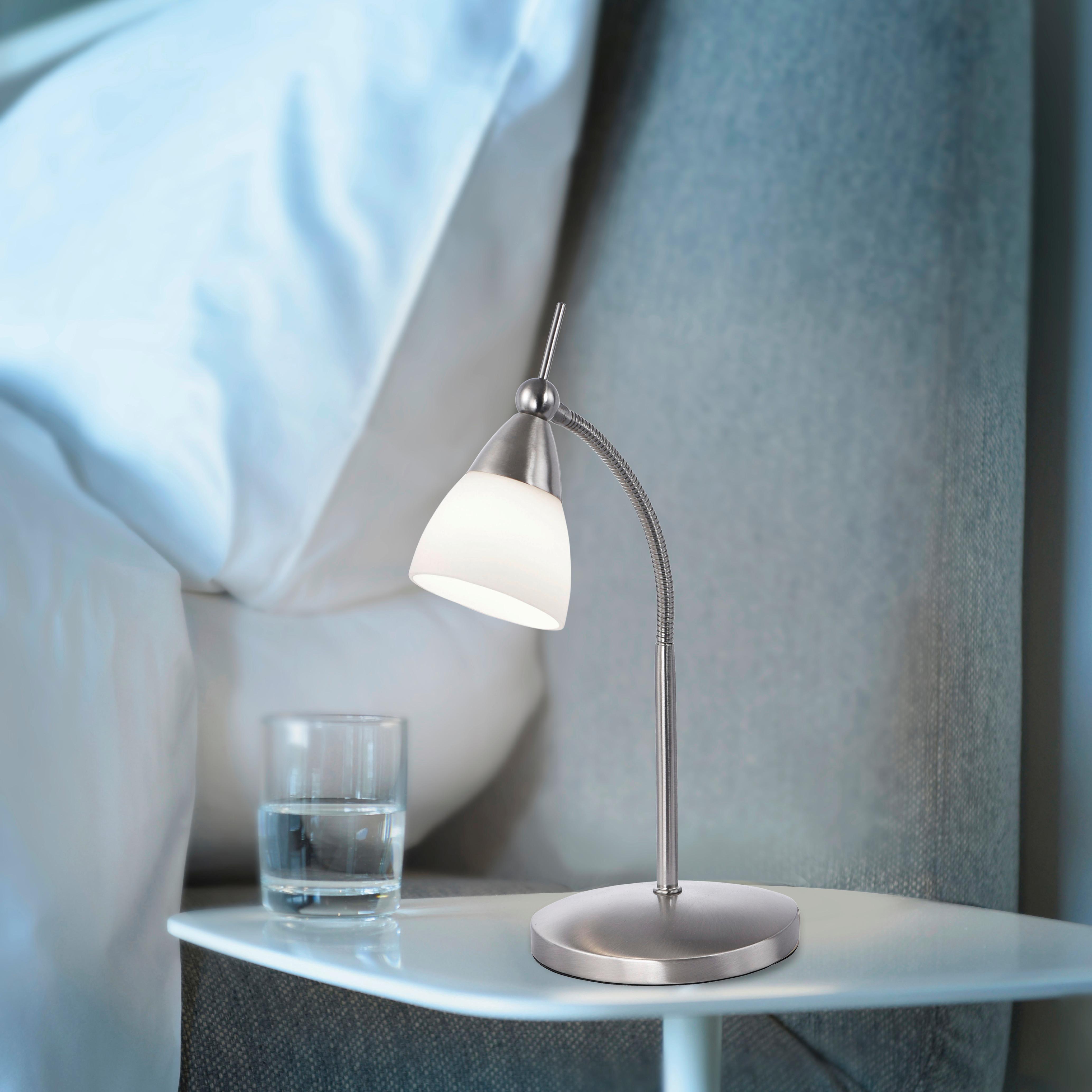 LED-Tischleuchte 4001-55 Pino - Edelstahlfarben, Basics, Glas/Metall (30/29.5/45cm) - Paul Neuhaus