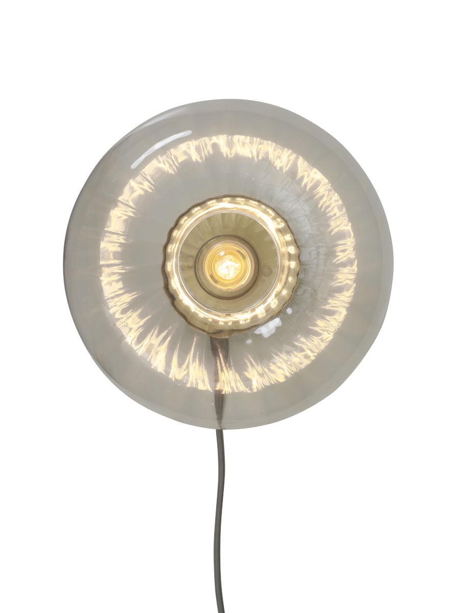 Wandleuchte Brussels 1-Flammig mit Schalter - Transparent/Goldfarben, Basics, Glas/Metall (28cm) - It's about Romi