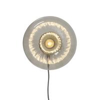 Wandleuchte Brussels 1-Flammig mit Schalter - Transparent/Goldfarben, Basics, Glas/Metall (28cm) - It's about Romi