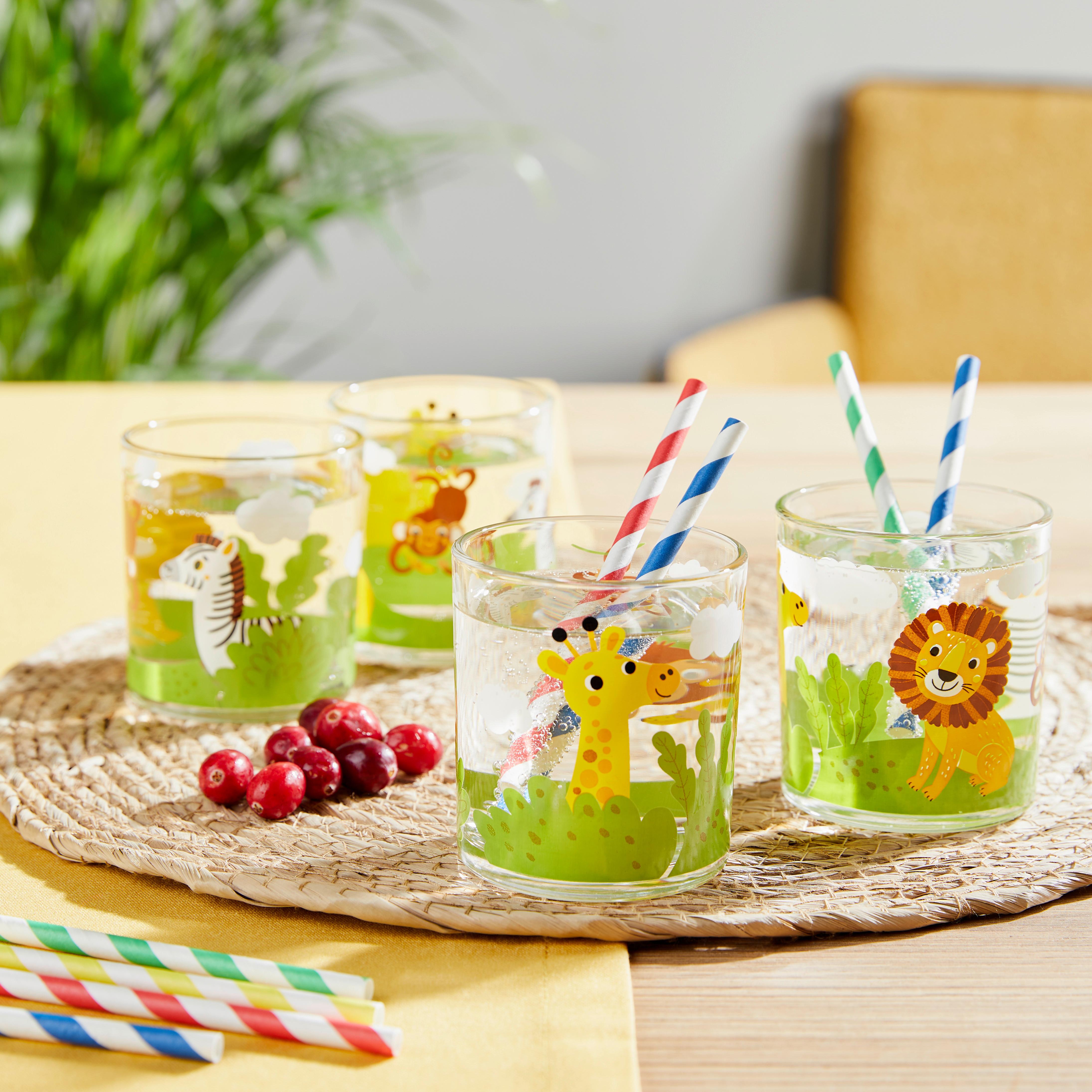 Trinkglas mit Tierdesign Nilsson ca. 250 ml - Klar/Multicolor, Design, Glas (250ml) - Luca Bessoni