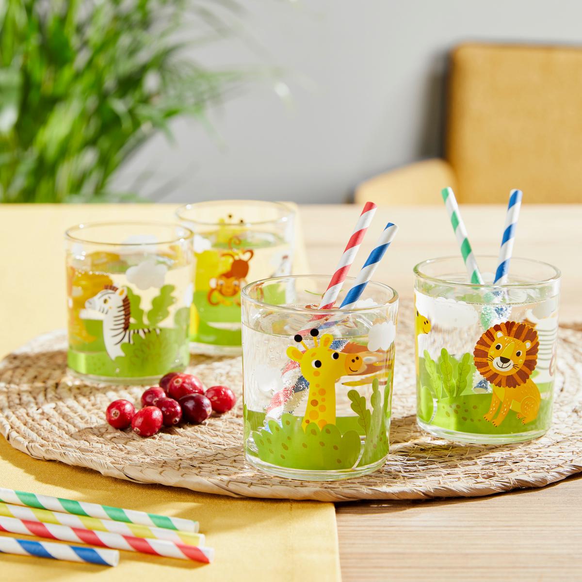 Trinkglas Mit Tierdesign Nilsson Ca. 250 Ml - Klar/Multicolor, Design, Glas (250ml) - Luca Bessoni