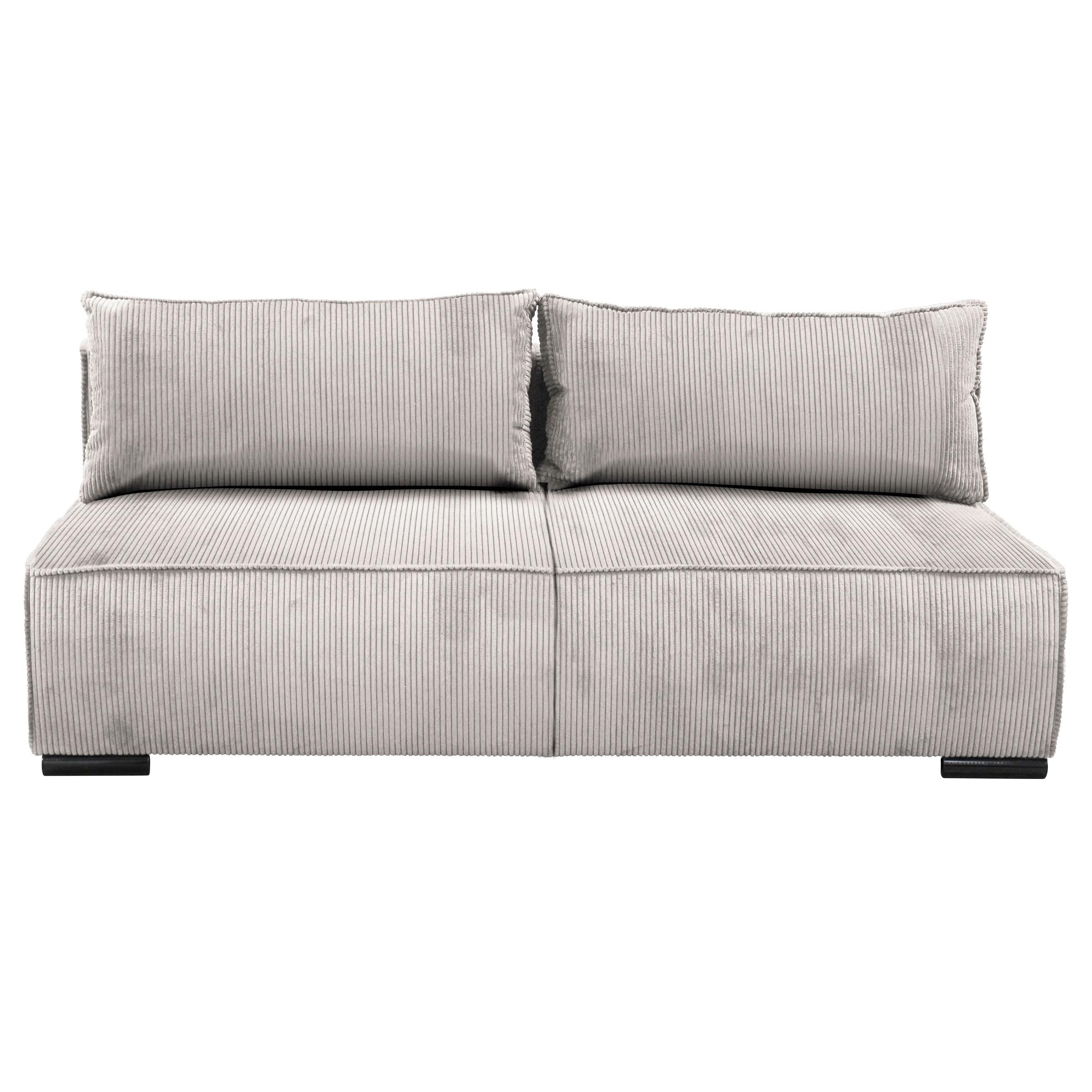 Schlafsofa Flow Beige B: 202 cm - Beige/Schwarz, Design, Textil (202/90/99cm) - MID.YOU