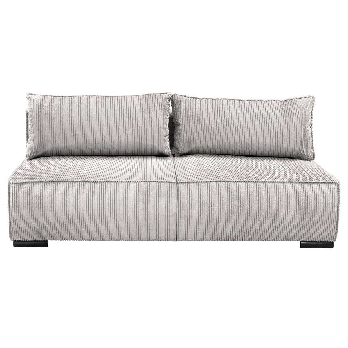 Schlafsofa Flow Beige B: 202 Cm - Beige/Schwarz, Design, Textil (202/90/99cm) - MID.YOU