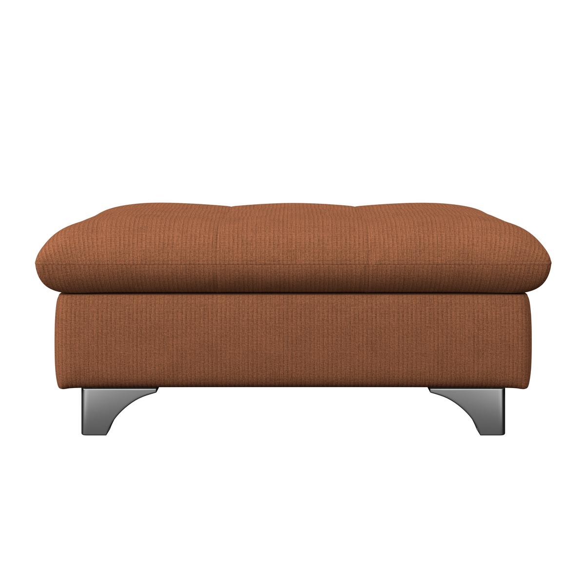 Hocker Gemini Terracotta, B: 108cm - Chromfarben/Terracotta, KONVENTIONELL, Textil (108/46/108cm)
