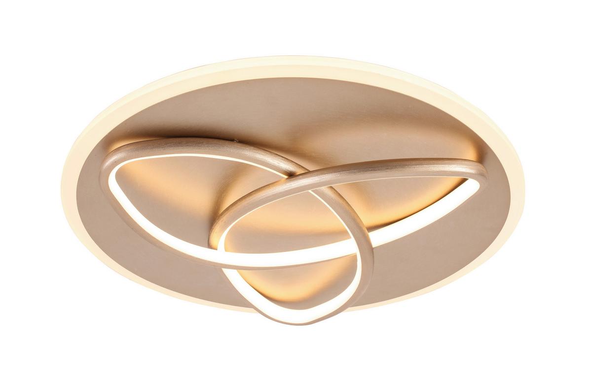 Stropné LED svietidlo FIBMO, P: 40cm - cappuccino, Modern, kov/plast (40/7cm) - Premium Living