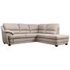 Ecksofa Nebolo Sandfarben Lederlook - Sandfarben, Design, Textil (245/225cm) - Livetastic