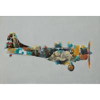 Leinwandbild Flugzeug Multicolor 60x90 cm - Multicolor, Trend, Holz/Kunststoff (60/90cm) - Kayoom