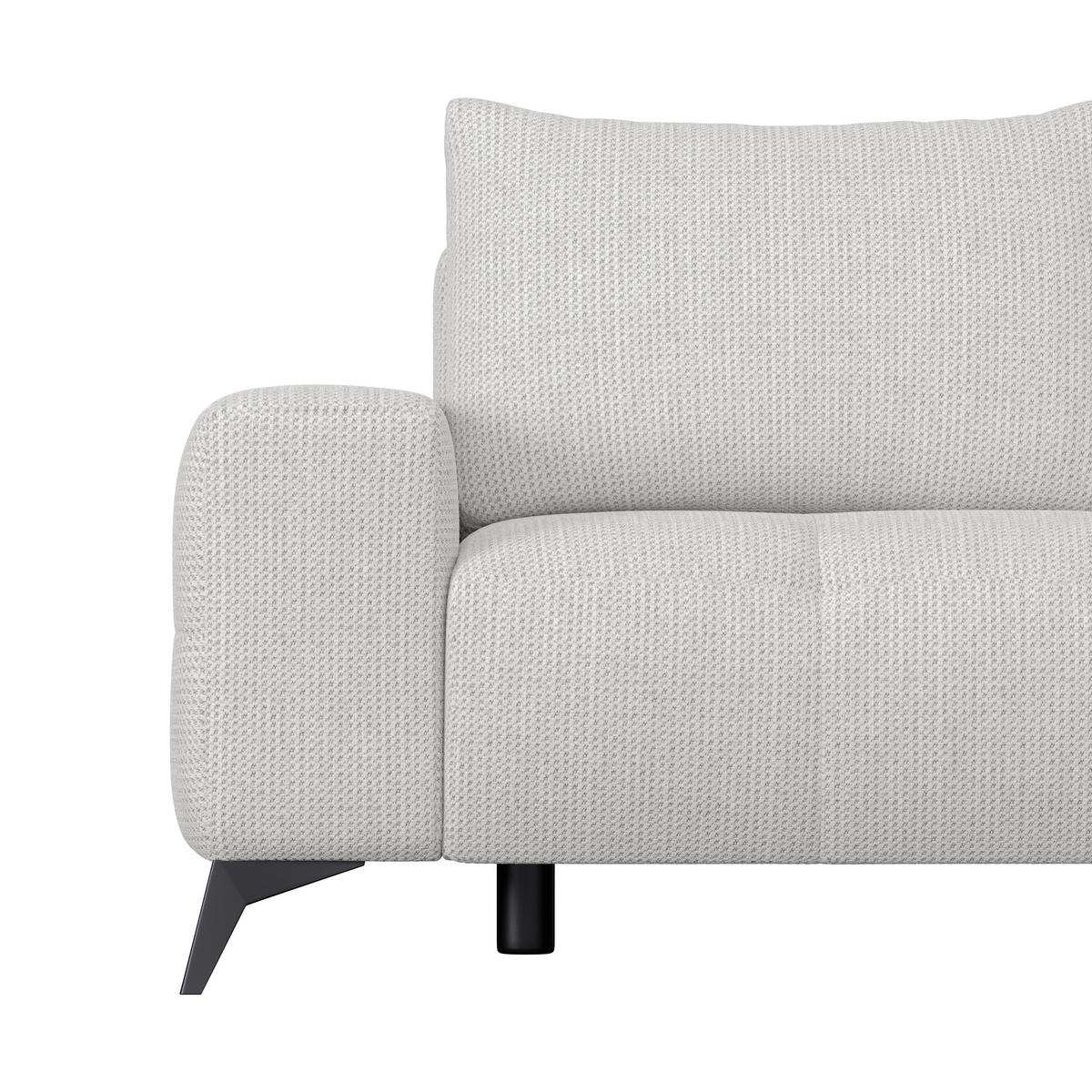 Ecksofa Mauro Beige, mit Schlaffunktion - Creme/Schwarz, Trend, Textil (290/175cm) - Luca Bessoni