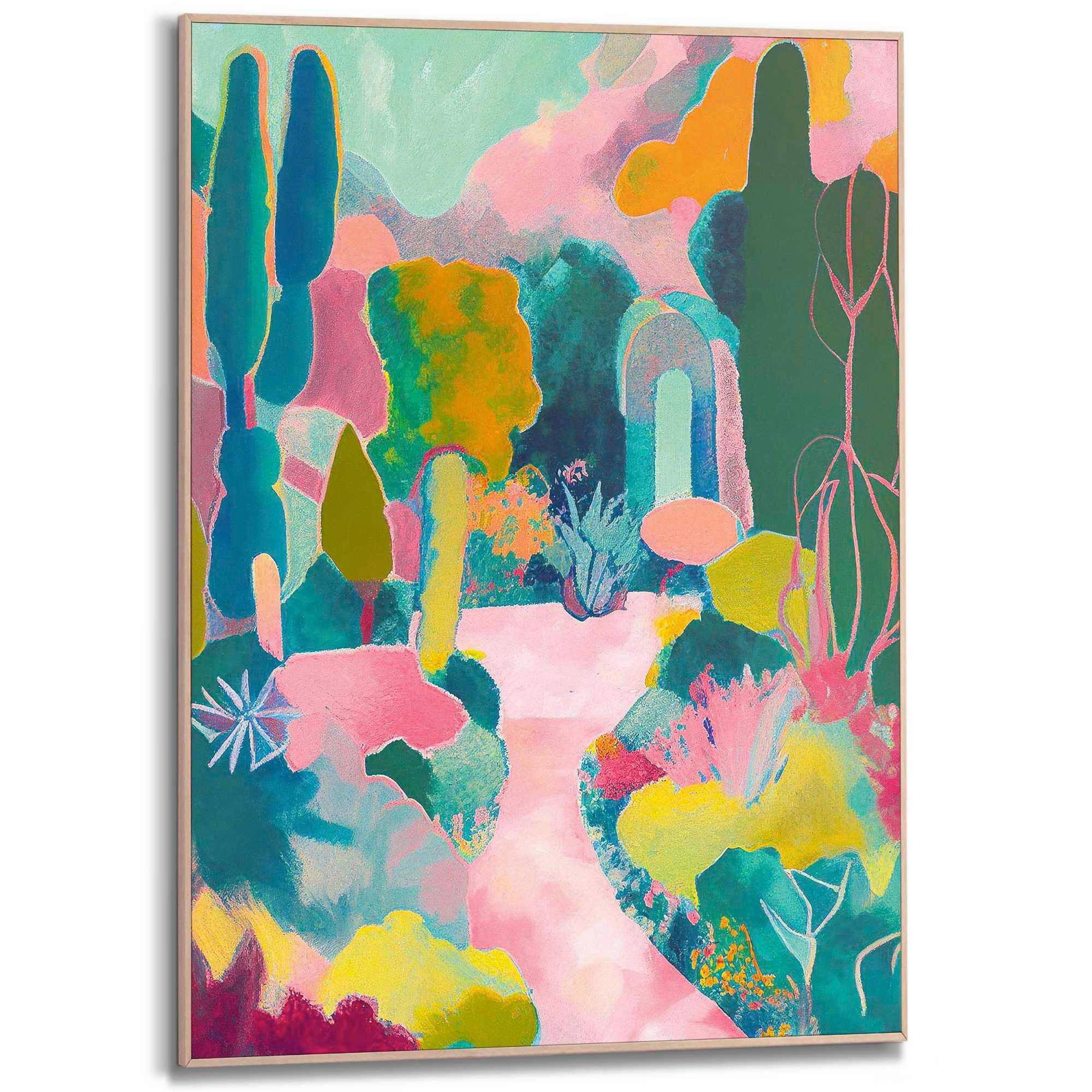 BILD Mountain Canyon 50x70 cm - Blau/Gelb, Trend, Holzwerkstoff (50/70cm) - Reinders!