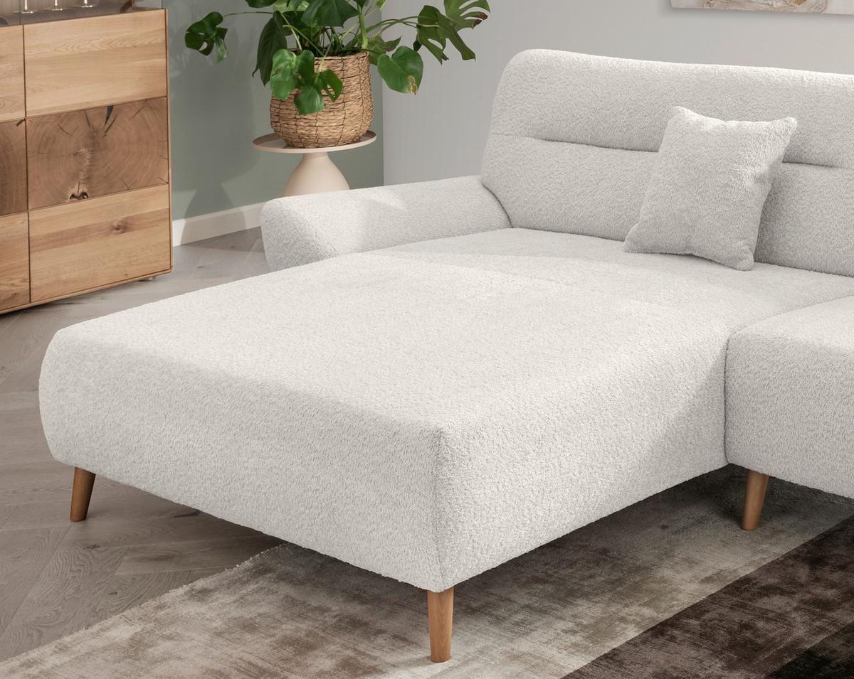 Ecksofa Drago, Weiß S: 166x290 cm - Wildeiche/Weiß, KONVENTIONELL, Textil (166/290cm) - MID.YOU