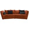 Boxspringová pohovka SOFI, rezavá, tmavě šedá - šedá/černá, Moderní, textil (294/93/152cm) - Premium Living