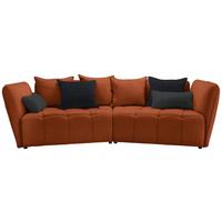 Boxspringová pohovka SOFI, rezavá, tmavě šedá - šedá/černá, Moderní, textil (294/93/152cm) - Premium Living