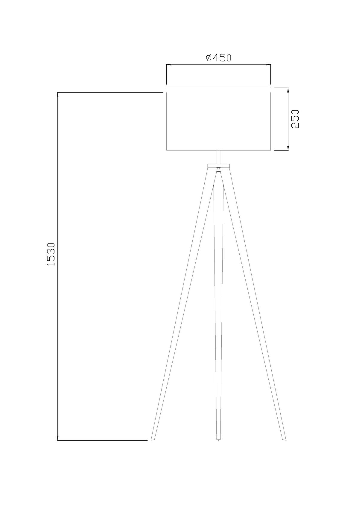Stehleuchte Saphire - Weiß, Trend, Kunststoff/Textil (45/153cm) - Novel