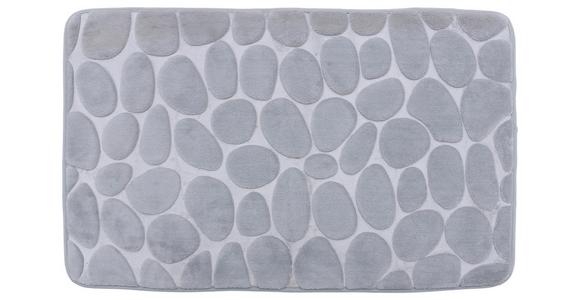 Badematte Stone 50x80 cm Silberfarben, Rutschhemmend - Silberfarben, MODERN, Textil (50/80cm) - Luca Bessoni