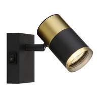 Strahler 57850-1 - Schwarz/Kupferfarben, Design, Kunststoff/Metall (7/9cm) - Globo