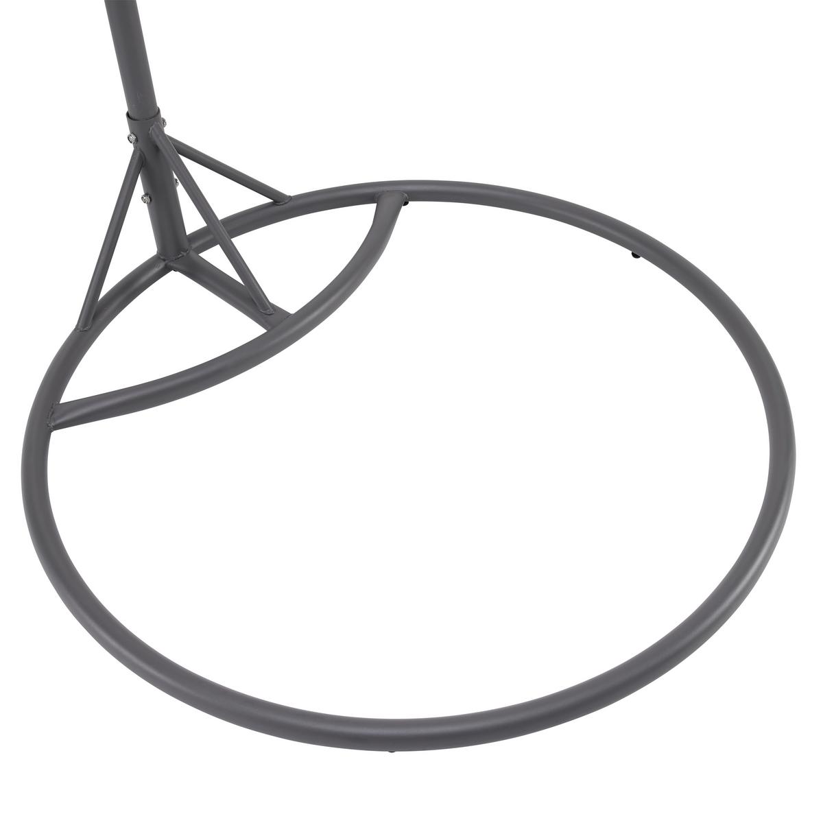 Závěsné křeslo ENEA šedé - šedá, Moderní, kov/textil (133/205/120cm) - Bessagi Garden