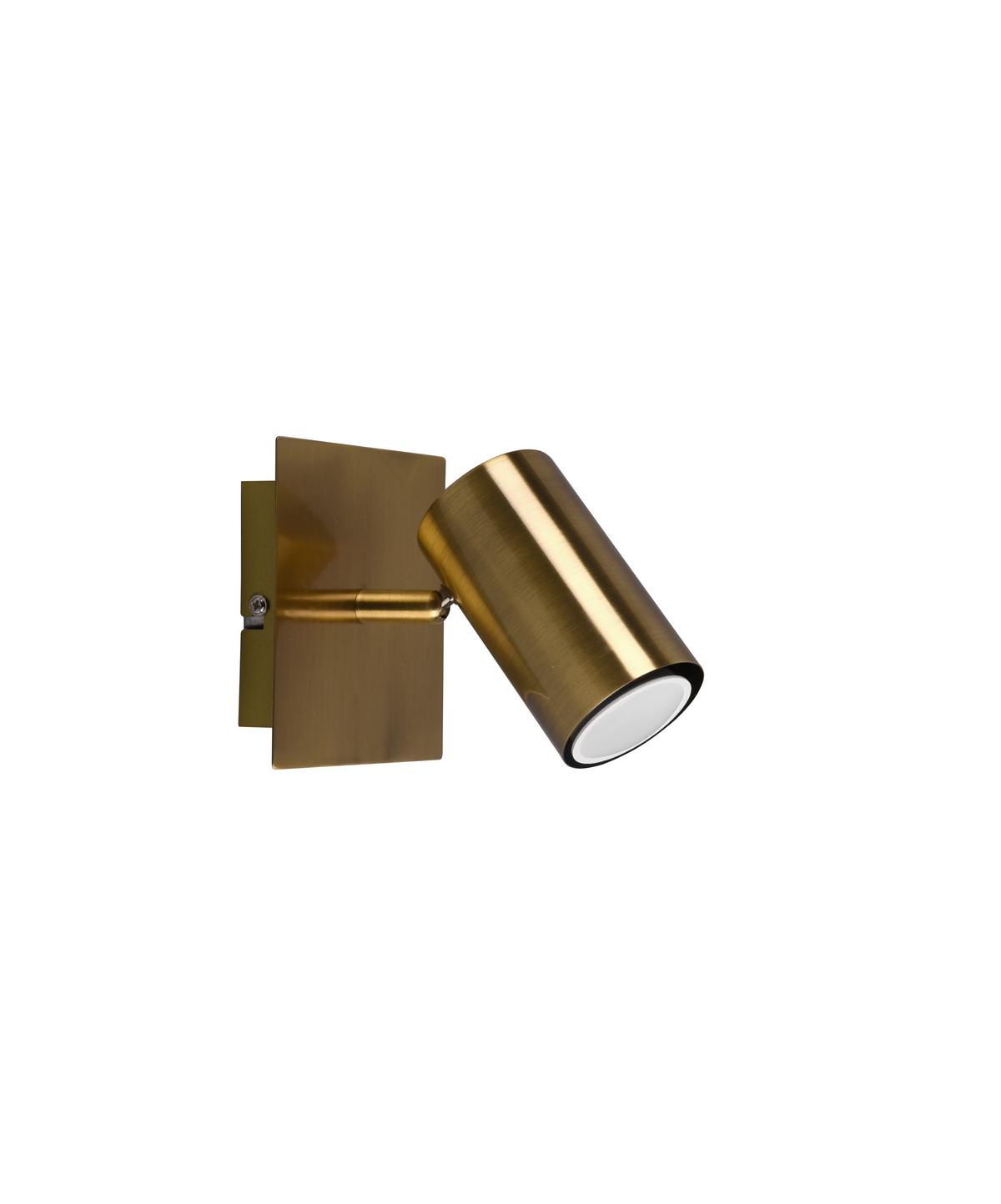 Strahler Spot Marley 1-Flammig verstellbar L: 12 cm - Messingfarben, Design, Metall (12,0/15,00/12,00cm) - Trio Leuchten