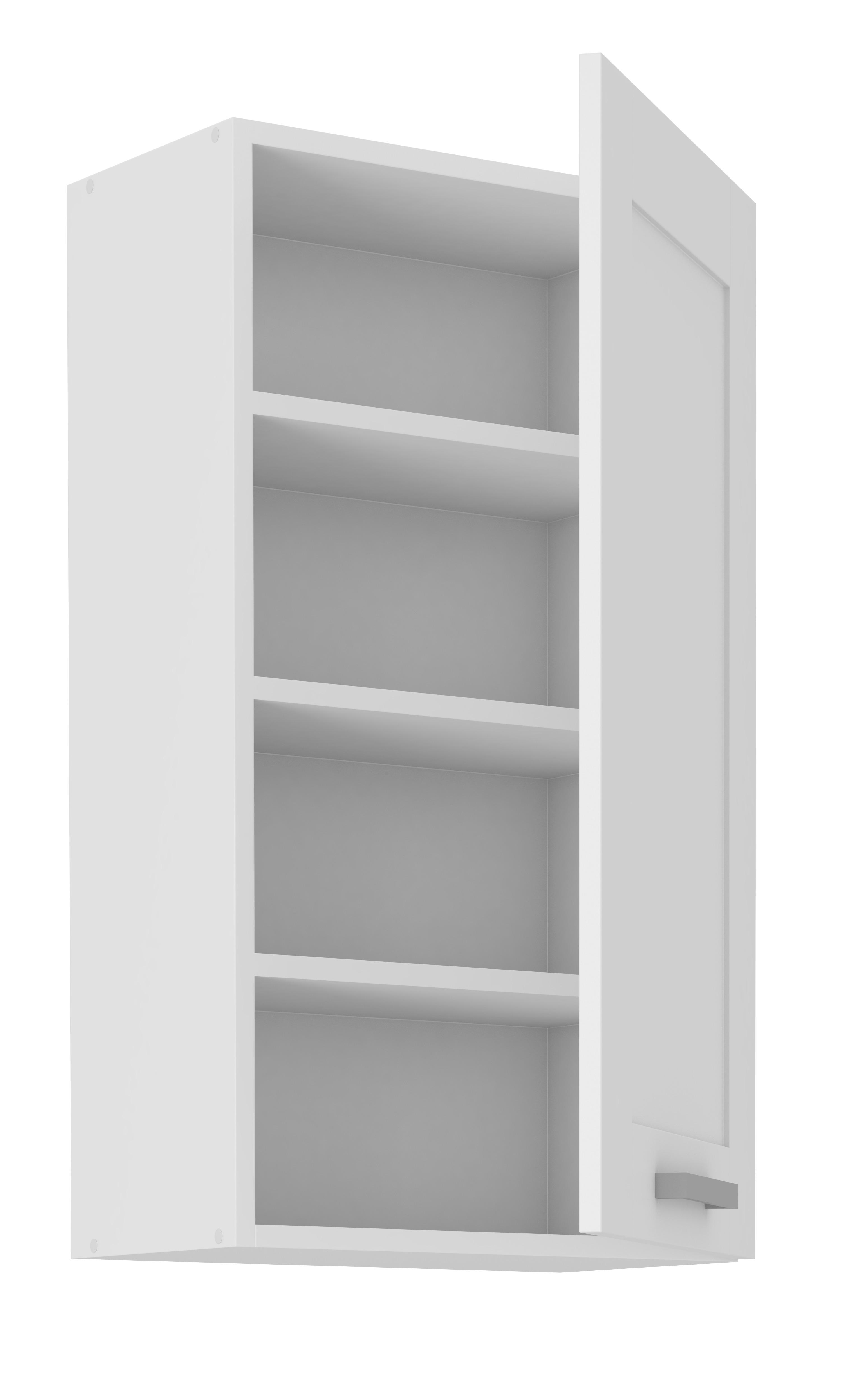 KUCHYŇSKÁ HORNÍ SKŘÍŇKA LUISA        H50/90 - bílá/barvy stříbra, Romantický / Rustikální, kov/kompozitní dřevo (50/90/31cm)