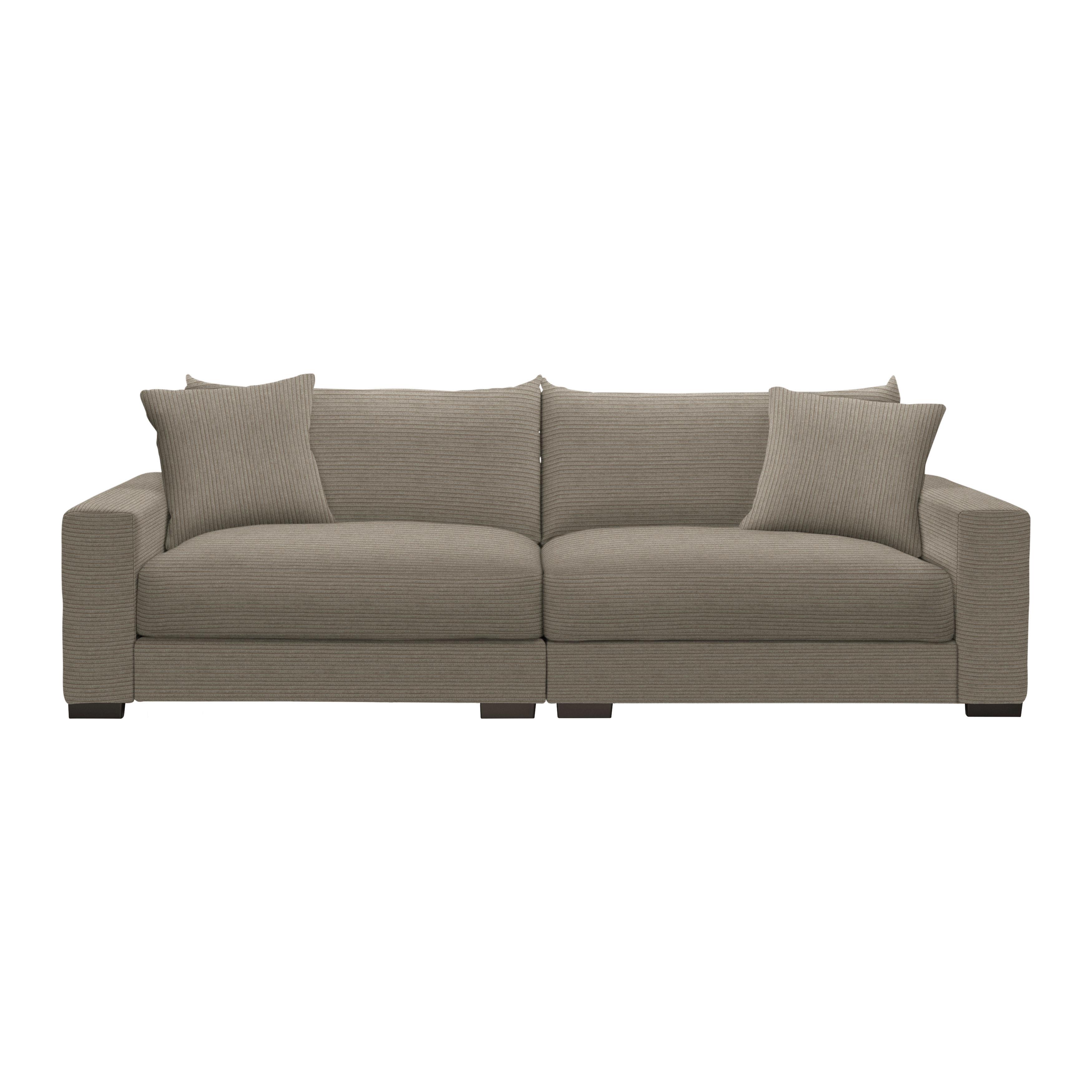 Mega pohovka PEDRO 1200, sivohnedý menčester - sivohnedá, Modern, kov/drevo (261/83/124cm) - Mömax