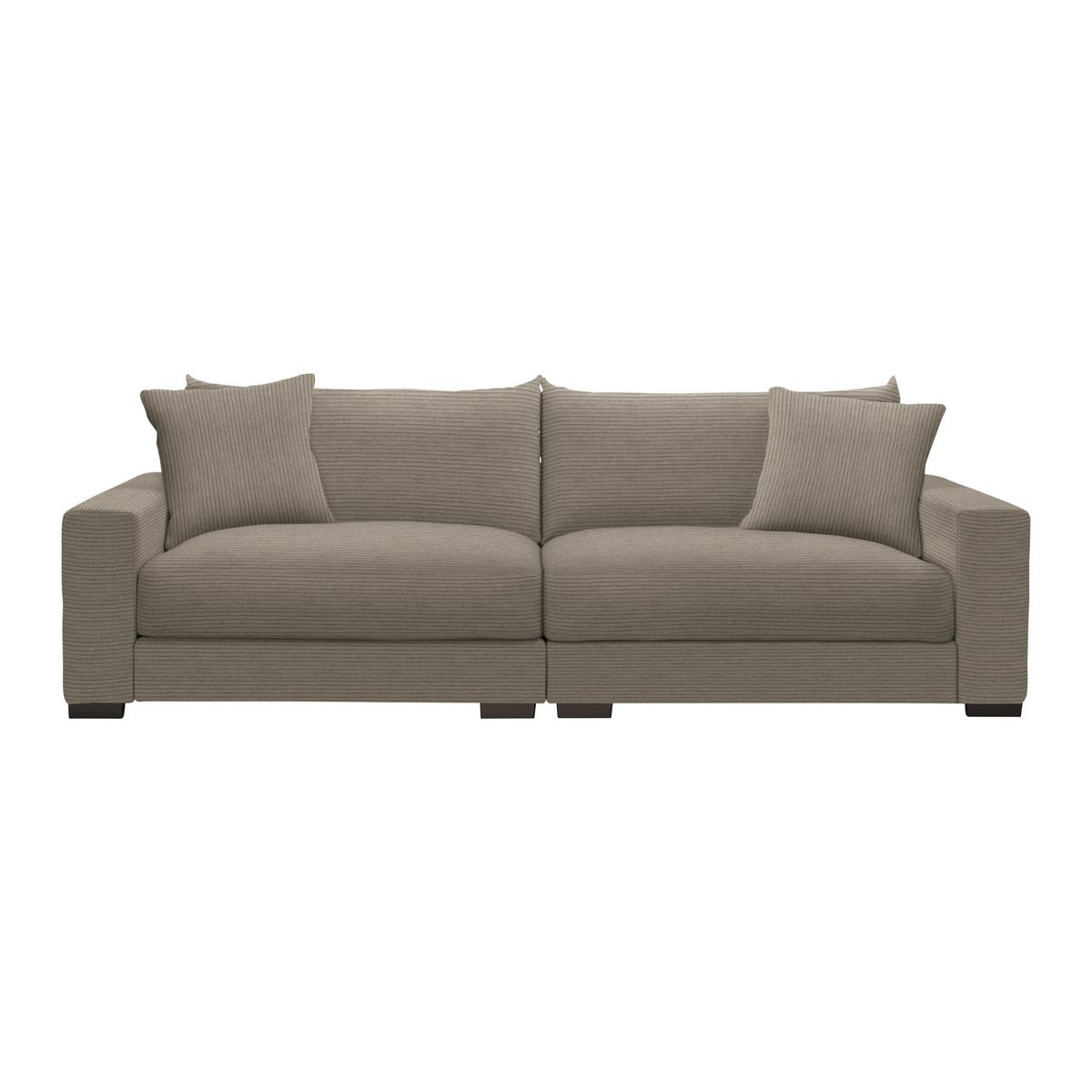 Mega pohovka PEDRO 1200, sivohnedý menčester - sivohnedá, Modern, kov/drevo (261/83/124cm) - Mömax