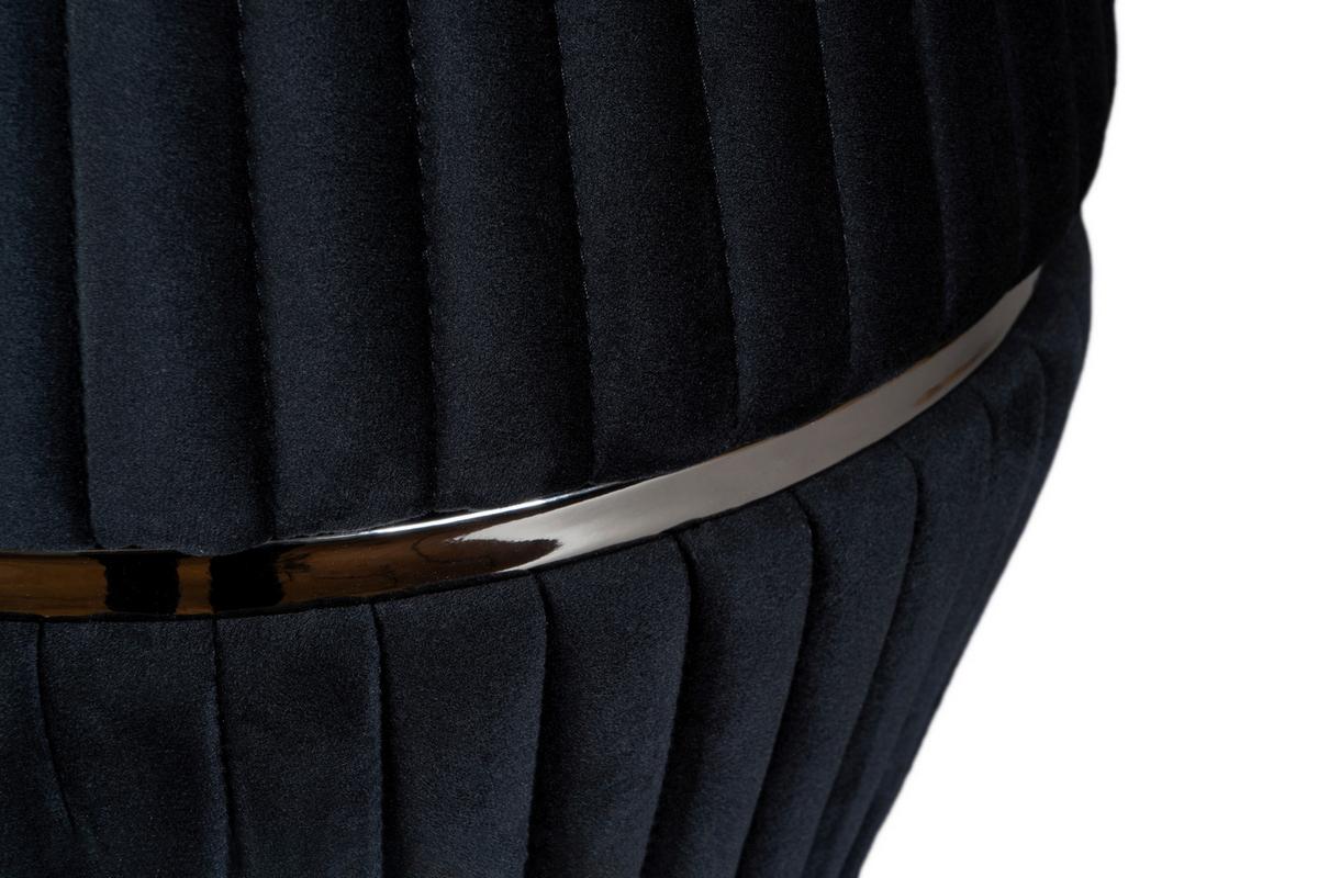 Hocker Doric 225 Schwarz D: 51,5 Cm - Graphitfarben/Schwarz, Design, Textil (51,5/53cm) - Kayoom